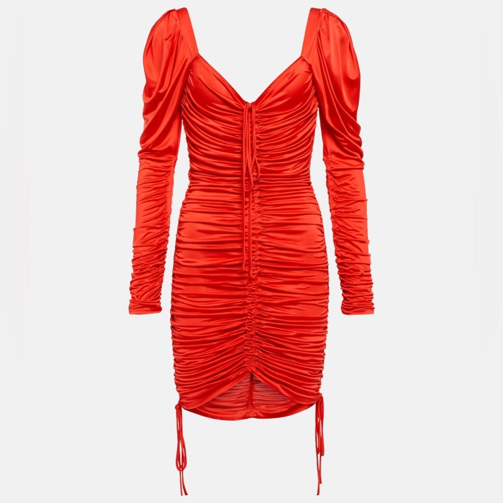 Dolce & Gabanna ruched red minidress